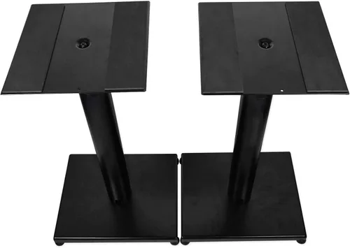 Miniatura 3 de Rockville RS21B - Soportes para altavoces de estantería de 21 pulgadas de acero, capacidad de 27 kg, gestión de cables, almohadillas anti-vibración