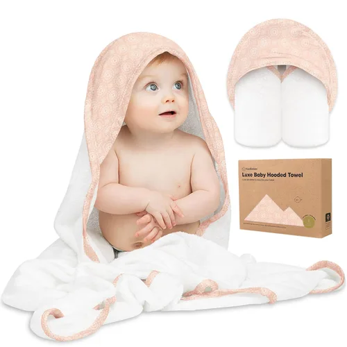 Miniatura 26 de KeaBabies Toalla de bebé con capucha para recién nacido, viscosa derivada de bambú, toallas de baño grandes con capucha para niños, niñas, niños