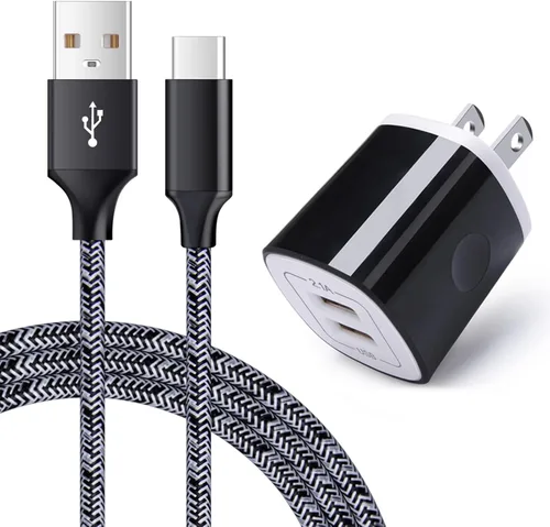 Miniatura 8 de Cargador USB tipo C para Moto G Pure/G Play 2026 2024/G Power 2026 2025 2024/G Stylus 5G 2025 2023/G 2025/G Fast/G7/G8/Z4, ANDHOT 2 puertos USB Azul