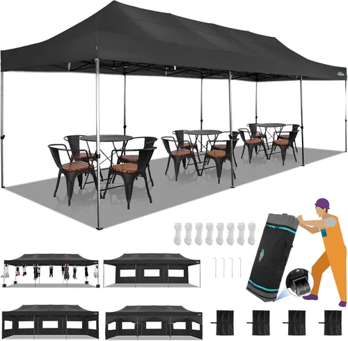 Miniatura 227 de COBIZI Tienda de campaña desplegable de 6.6 x 6.6 pies, toldo resistente, fácil de instalar, impermeable, para exteriores, fiestas, playa, jardín