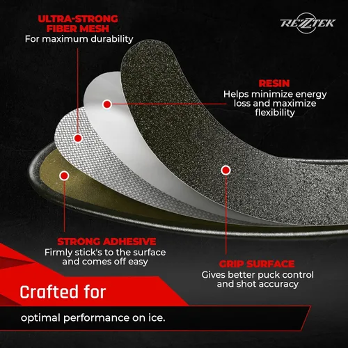 Miniatura 2 de Rezztek Hockey Stick Tape Alternative – Hockey Stick Blade Performance Grip – for Ice & Street Hockey Stick Blades - Used by NHL Players
