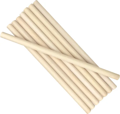 Miniatura 14 de Varillas de madera de 3/8 x 24 pulgadas, redondas, sin terminar, para manualidades, piruletas, soporte para pasteles, 50