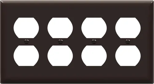 Miniatura 17 de enerlites Duplex placa de pared de salida, 1 – 4 Gang policarbonato, tamaño estándar, irrompible – Color Blanco..., Blanco