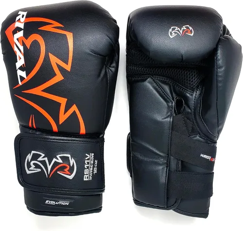 Miniatura 2 de Guantes de boxeo RIVAL RS11V Evolution para sparring, acolchado extra grueso de 5 cm, sistema V-Strap Wrist Lock 2, compartimento para manos grande