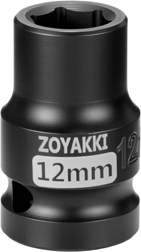 Miniatura 82 de Juego de llaves de impacto de 6 puntas de 1/2 pulgada - 1-1/2" (SAE), CR-MO, llave de eje de 1/2 pulgada de 6 puntas para fácil remoción de tuercas