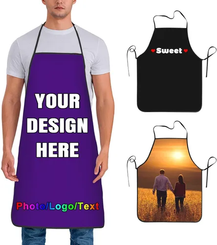 Miniatura 29 de Delantal de chef personalizado para hombres y mujeres, para cocinar, con nombre, logotipo, foto, regalos de cocina para familiares y amigos