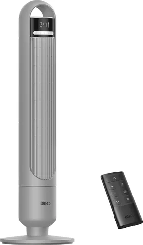 Miniatura 9 de Dreo - Ventilador de torre para dormitorio, ventiladores de pie oscilantes de 90° para habitación con 4 velocidades, 3 modos, silencioso de 28dB