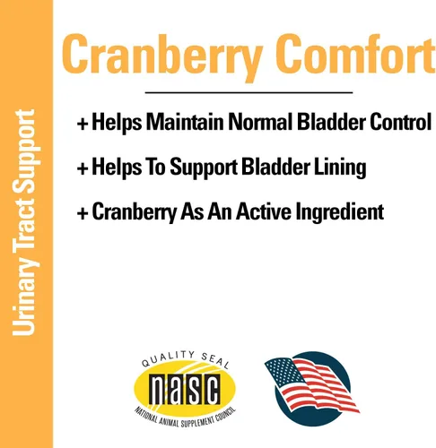 Miniatura 4 de Vet Classics Cranberry Comfort - Suplemento para mascotas para el tracto urinario para perros, gatos, mantiene la salud de la vejiga del perro
