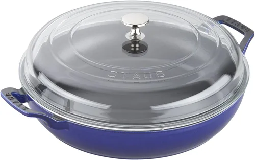 Miniatura 10 de STAUB - Cazuela de hierro fundido de 3.5 cuartos con tapa de cristal, color lila