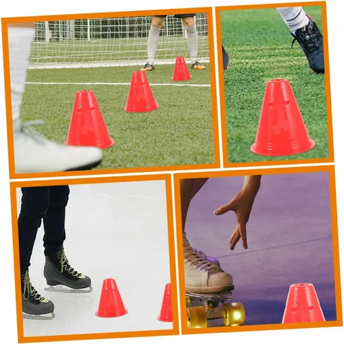 Miniatura 9 de GALPADA 20Pcs Small High Sports Training Cones for Soccer and Roller Skating Agility Drills Portable Markers for School Practice and Speed Control