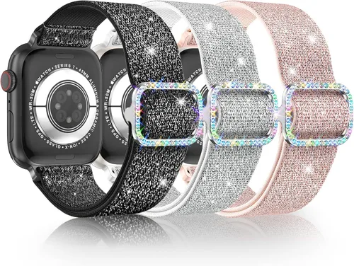 Miniatura 9 de LETOID Correas elásticas diseñadas para Apple Watch Band de 1.496 pulgadas, 1.575 pulgadas, 1.614 pulgadas, 1.654 pulgadas, 1.732 pulgadas, 1.772