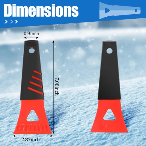 Miniatura 2 de Frienda Raspador de hielo para parabrisas de automóvil, herramientas de eliminación de hielo de nieve de plástico para autos, camiones y ventanas