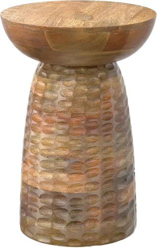 Miniatura 15 de SIMPLIHOME Boyd - Mesa auxiliar redonda de madera de mango maciza de 13 pulgadas de ancho x 18 pulgadas de alto, mesa de noche contemporánea hecha a