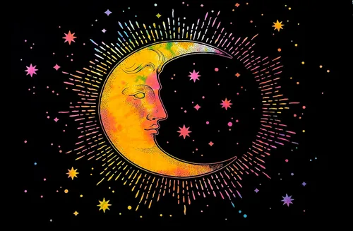 Miniatura 8 de INDIAN CRAFT CASTLE Tapiz psicodélico de luna para dormitorio, tapices estéticos, tapiz psicodélico, tapiz para colgar en la pared para decoración