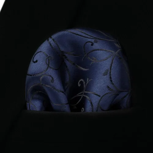 Miniatura 272 de Corbatas florales tejidas clásicas para hombre, corbata cuadrada de bolsillo, corbatas formales para hombres, boda con pañuelo