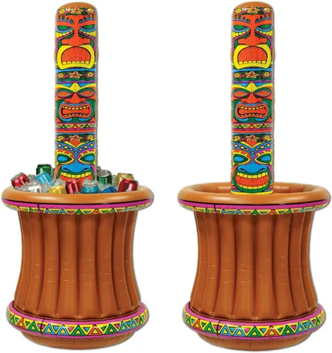 Beistle Enfriador inflable - Contenedores de bebidas para fiestas, enfriador de bebidas, decoraciones de fiesta Luau, decoraciones de fiesta