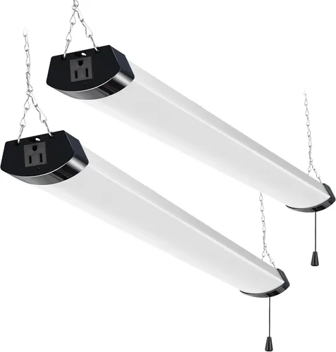 Miniatura 10 de hykolity lámpara de tienda LED de 4 pies, 70 W enchufable, 8000 lm (equivalente a 300 W), 5000 K, lámparas de tienda LED para garajes, talleres