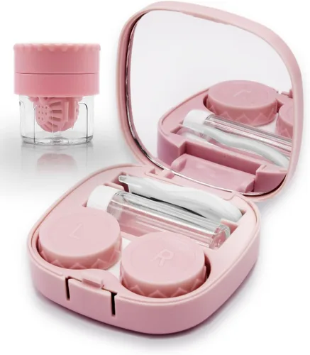 Miniatura 9 de Vastsoon Estuche para Lentes de Contacto, Lindo Kit de Aplicador de Lentes de Contacto de Tamaño de Viaje con Espejo, Herramienta Removedora