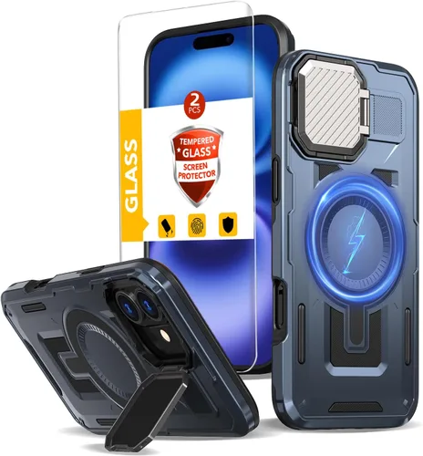 Miniatura 126 de Funda magnética para Google Pixel 9A compatible con cargador inalámbrico MagSafe, para Pixel 9A, funda de teléfono integrada de 360 °, con 2