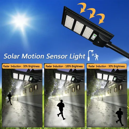 Miniatura 3 de Luz solar de calle del atardecer al amanecer, 50000 lúmenes, luces solares para exteriores con sensor de movimiento para calle, patio, 3t