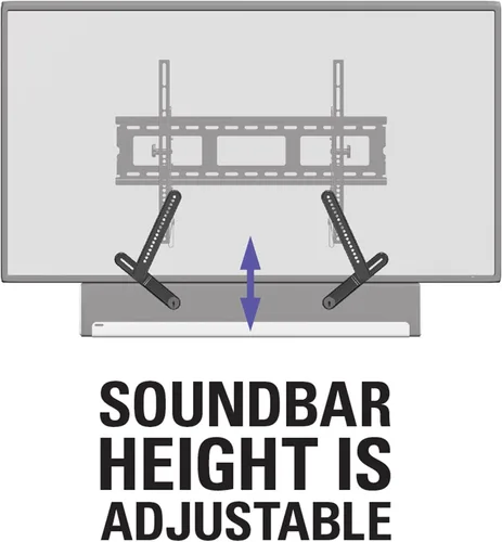 Miniatura 6 de Sanus SOA-SBM1 - Soporte de barra de sonido para la mayoría de barras de sonido de hasta 15 libras - Cuenta con instalación simple y ajustes sin