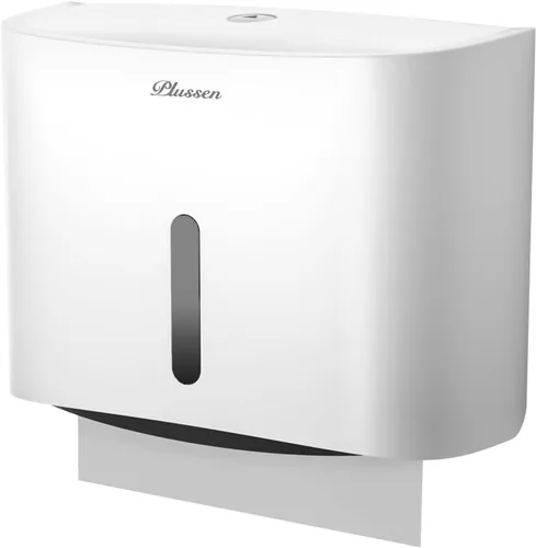Miniatura 11 de Dispensador de toallas de papel para montaje en pared, adhesivo sin perforación, multipliegue, triple pliegue C, dispensador comercial de toallas
