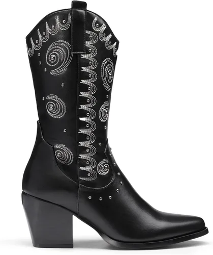 Miniatura 2 de DREAM PAIRS Women's Western Cowboy boots Mid Calf Cowgirl boot Pull-on