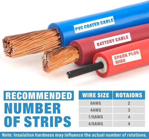 Miniatura 3 de iCrimp ICP-240 pelacables para cables redondos AWG 12 a 4/0, pelacables radial con 2 cuchillas extra