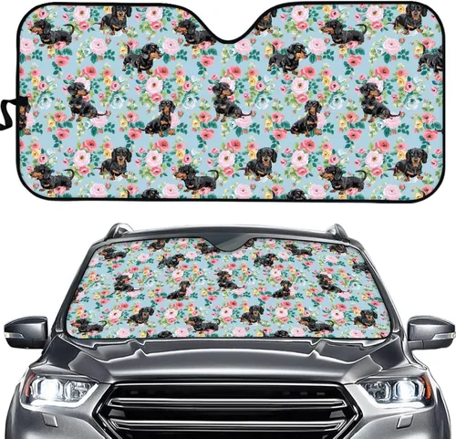 Miniatura 8 de Clohomin - Parasol para parabrisas de coche, bloquea los rayos UV, protector de visera, parasol para mantener tu vehículo fresco, ajuste universal