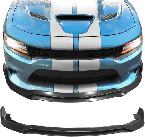 Miniatura 8 de IKON MOTORSPORTS, defensa delantera compatible con Dodge Charger SRT 2015-2023, kit de carrocería de alerón delantero estilo V3, fibra de carbono