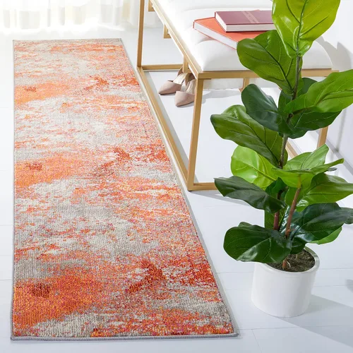 Miniatura 9 de SAFAVIEH Madison Collection - Alfombra de pasillo de 2 pies 2 pulgadas x 6 pies, beige y gris, no desprende pelusa y de fácil cuidado