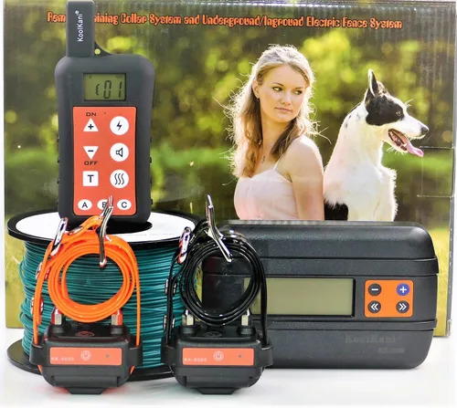 Collar de choque de entrenamiento remoto para perros y sistema de límite de valla de contención electrónica eléctrica subterránea/en el suelo para
