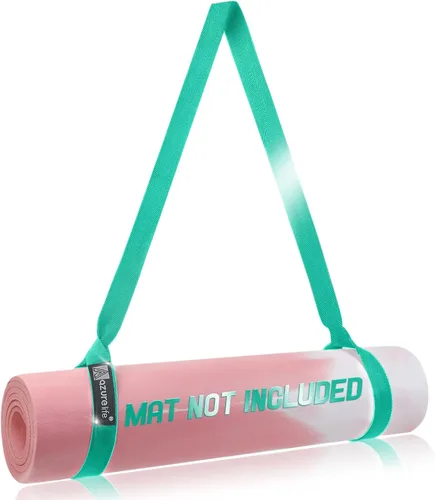 Miniatura 15 de A AZURELIFE Premium 2 en 1 correa para esterilla de yoga, ajustable antideslizante para transportar esterilla de yoga, se dobla como bandas