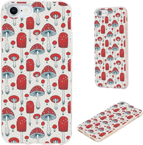 Miniatura 19 de Funda protectora completa delgada y suave de TPU transparente para iPhone SE 2022/2020, iPhone 8/7/6S/6 - Diseño de música divertida guitarra