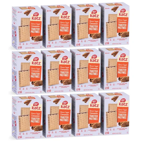 Katz Gluten Free Pasteles de Canela para Tostar. Bocadillos saludables para adultos y niños. Libre de lácteos, cacahuetes, frutos secos y sésamo,