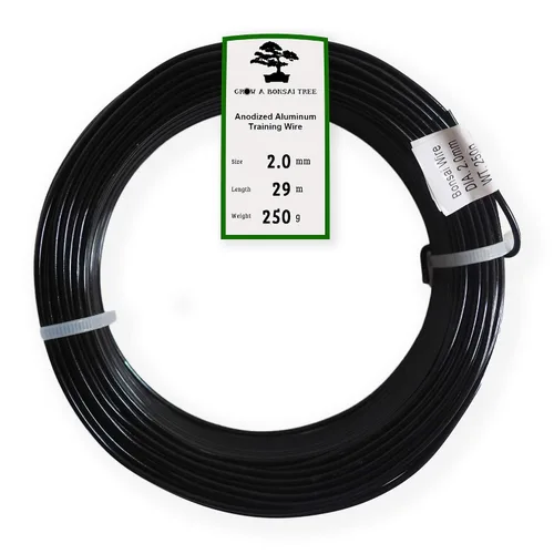 Miniatura 9 de Alambre de aluminio anodizado de 1.0mm para entrenamiento de bonsái de 250g, rollo grande (114 metros) - Elija su tamaño y color (1.0mm, Negro)