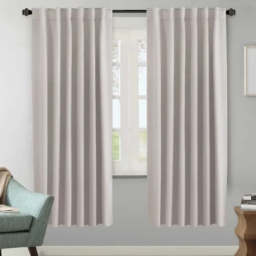 Miniatura 159 de H.VERSAILTEX Cortinas opacas con aislamiento térmico, paneles de tratamiento de ventana, cortinas opacas para oscurecer la habitación, cortinas Gris