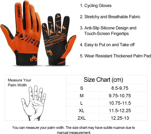 Miniatura 6 de INBIKE Guantes de ciclismo para hombresmujeres, guantes de ciclismo con pantalla táctil, antideslizantes, guantes de ciclismo de montaña MTB