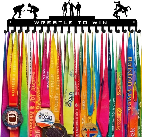 Miniatura 15 de Medal Hanger Display - She Believed She Could She Did - Personalized Medal Holder for Sport Race Runner Sturdy Steel Metal Plaque Over 63 Medals