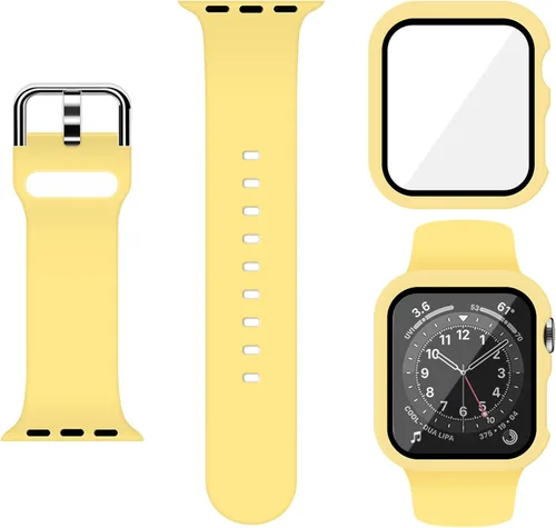 Miniatura 25 de Correa Deportiva de Silicona y Estuche con Protector de Pantalla para Apple Watch Series 11, Series 10, Series 9, Series 8, Series 7, Series 6 SE