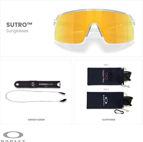 Miniatura 30 de Oakley Sutro OO9406 / OO9462 - Lentes de sol para hombre, kit de correa de accesorios, bolsa de microfibra