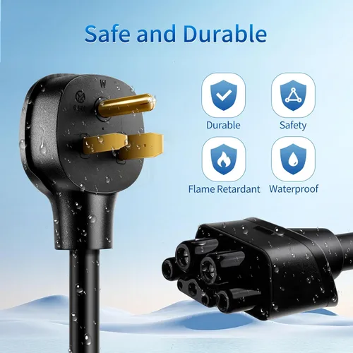 Miniatura 4 de Adaptador NEMA 6-50 para conector móvil Tesla Gen 2, adaptador de cargador EV de salida de soldadura de 240 V 32 A, carga resistente de nivel 2