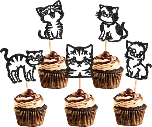 Miniatura 17 de Ercadio Paquete de 32 adornos para cupcakes de conejo, selecciones de cupcakes de animales salvajes, decoraciones de cumpleaños para baby shower