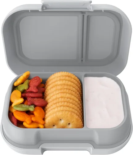 Miniatura 11 de Bentgo Snack para niños, contenedor de 2 compartimentos a prueba de fugas para aperitivos y comidas pequeñas, cierre fácil de abrir, apto