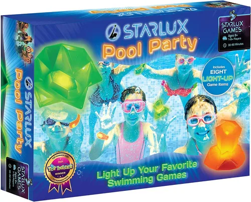 Juguetes de piscina que brillan en la oscuridad: Starlux Pool Party Set – Up Pool Games para niños | Edades 8 +, 1-8 jugadores | Pulseras de
