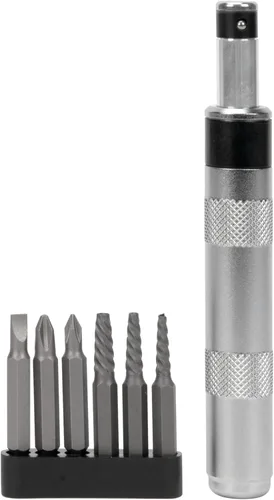Miniatura 6 de Performance Tool Destornillador de impacto reversible manual W2504 de 1/2 pulgada - Cabeza plana 5/16 y 3/8 y puntas Phillips #2 y #3
