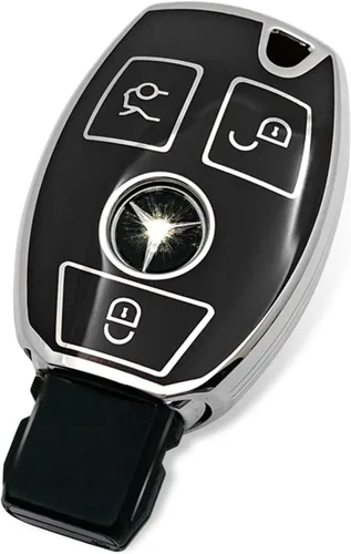 Miniatura 16 de Adecuado para llaves Mercedes Benz. Funda de llave de TPU suave avanzada es compatible con CLS CLK AMG CLK GLC GLE GLS ML SL SLK A C E R S G Llave