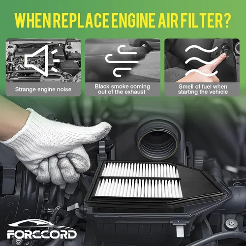 Miniatura 6 de Paquete de 2 filtros de aire de motor Compatible con Honda Accord 2008-2012, Crosstour 2012-2015, L4 2.4L Filtro de aire de repuesto CA10467