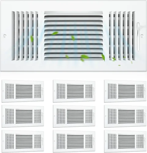 Miniatura 14 de Zonon 1 cubierta de ventilación de techo de 6 x 10 pulgadas, 3 vías para pared lateral, pared lateral, cubierta de ventilación de aire