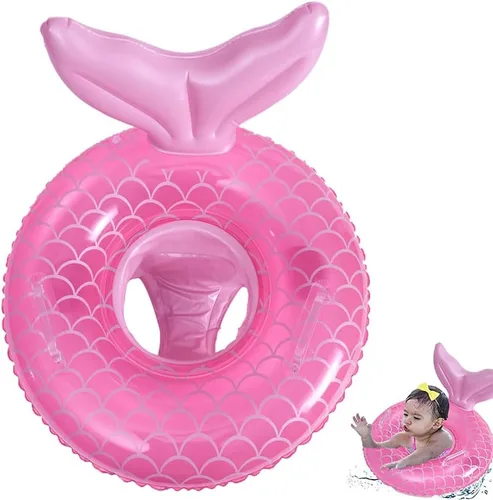 Umbresen Flotador de natación para bebé, anillo de natación inflable lindo con asiento y asa, flotadores de piscina, juguetes, balsa de agua